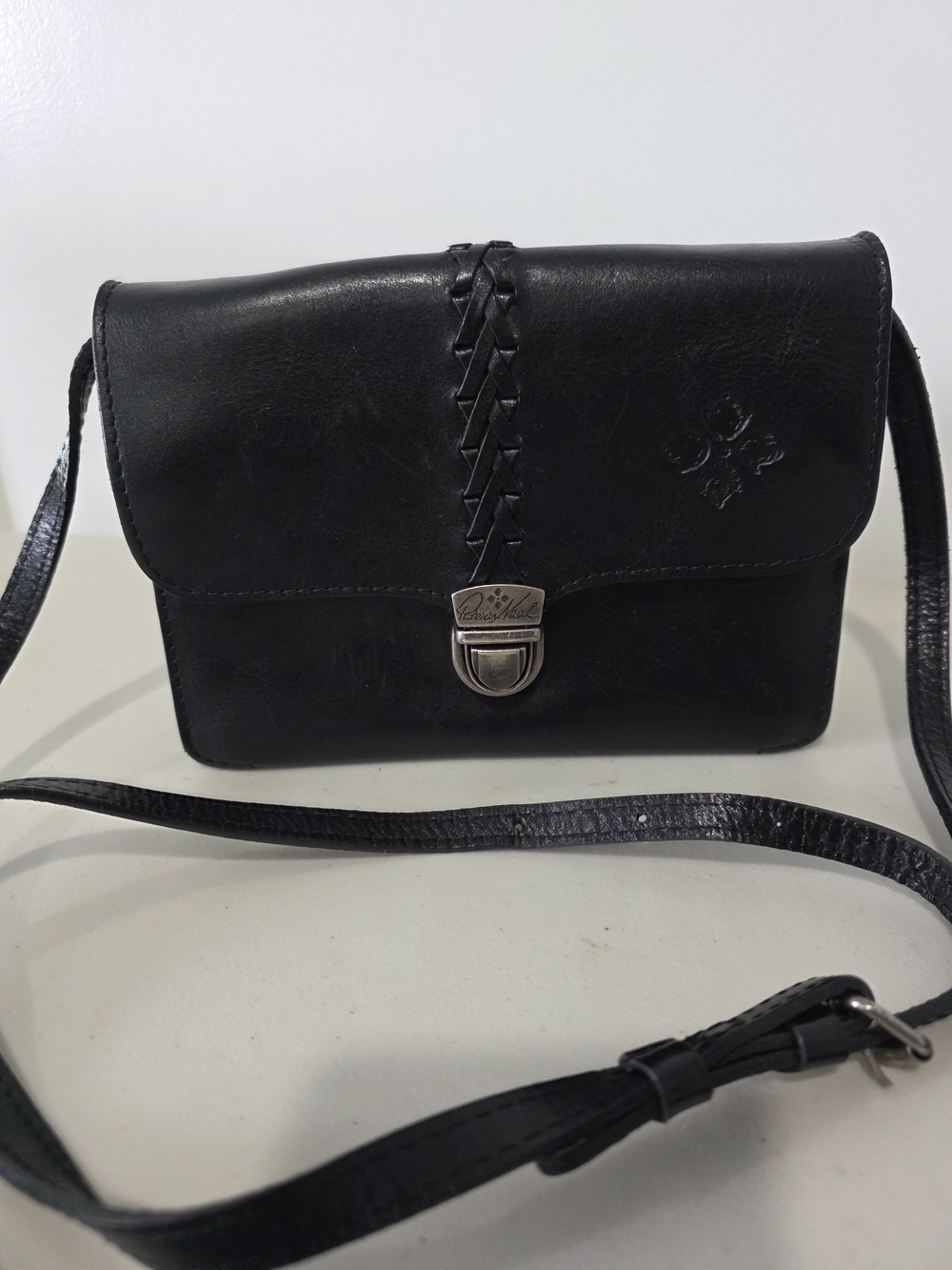 Patricia Nash Heritage Collection Bianco Braided Convertible Crossbody Black